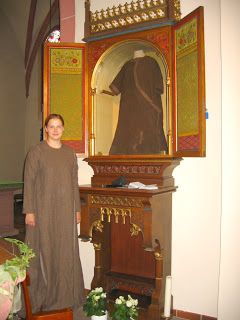 The original dress and a reproduction worn by me