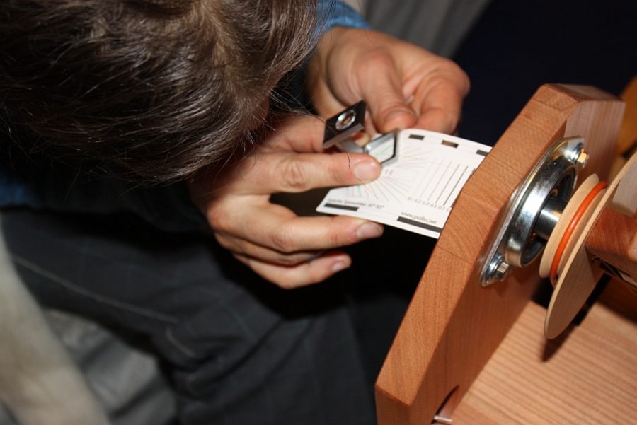 ...and then the angle with help of my thread counter.