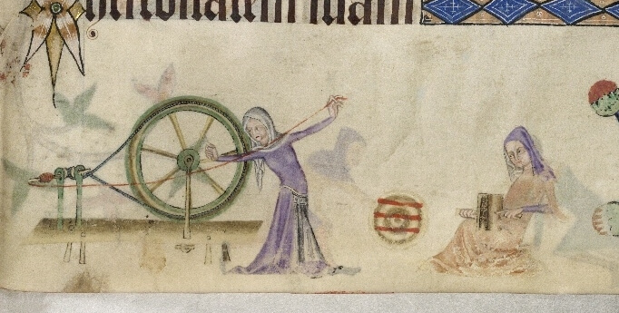 British LIbrary MS Additional 42130 f. 193: Women working.